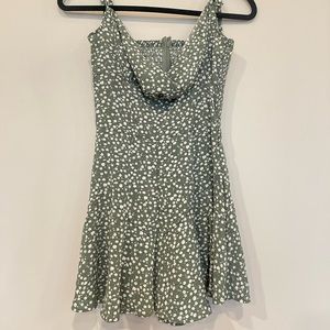 Green & White Romper